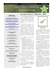 superintendent's report - Hopkinton School District