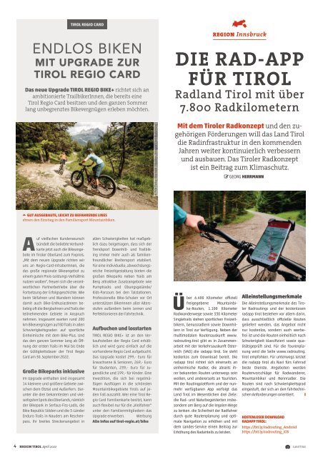 Region Tirol – Ausgabe April 2022