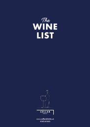 The Wine List - Cellar Drinks Company