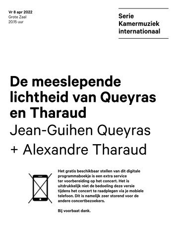 2022 04 08 De meeslepende lichtheid van Queyras en Tharaud - Jean-Guihen Queyras + Alexandre Tharaud