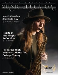 NC Music Educator Spring 2022