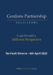 Gordons No fault Divorce Guide