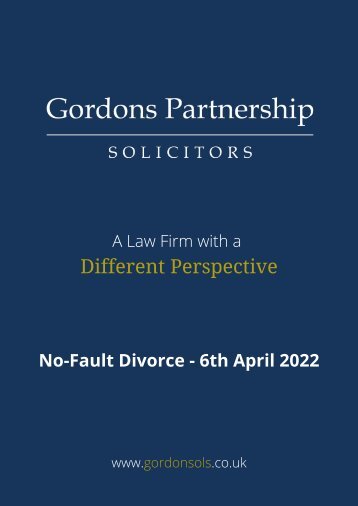 Gordons No fault Divorce Guide