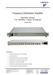 Frequency Distribution Amplifier - TimeTech GmbH