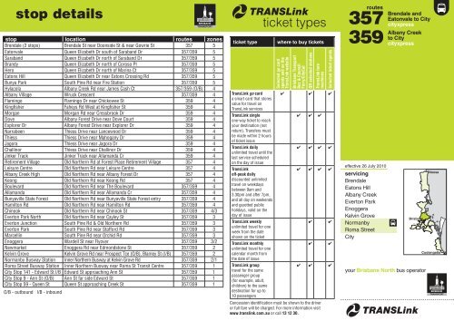 Route 357, 359 timetable - TransLink