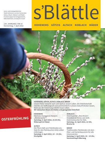 s'Blättle Nr. 14 - Do, 7. April 2022