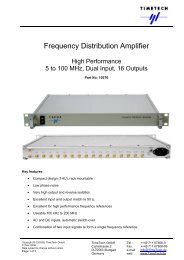 Frequency Distribution Amplifier - TimeTech GmbH