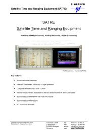 SATRE Satellite Time and Ranging Equipment - TimeTech GmbH