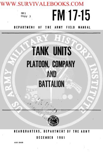 FM 17-15 ( Tank Units Platoon, Company and ... - Survival Books