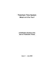Thatcham Time System - Thatcham Motor Insurance Repair ...