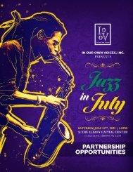 Jazz in July Partnership Opportunities