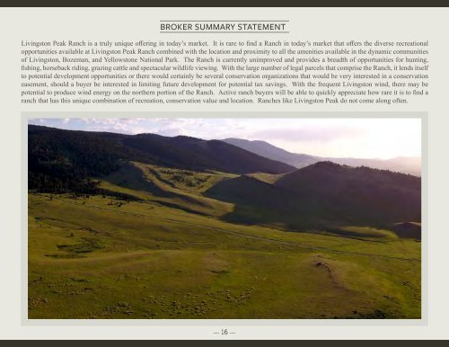 Livingston Peak Ranch Offering Brochure