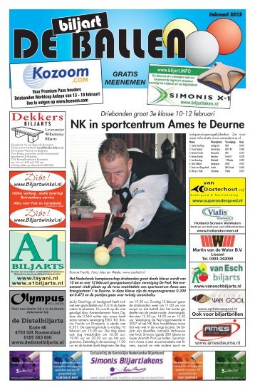 NK in sportcentrum Ames te Deurne - De Biljart Ballen