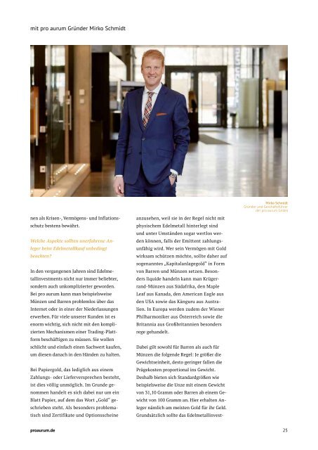 pro aurum Magazin 01/2022