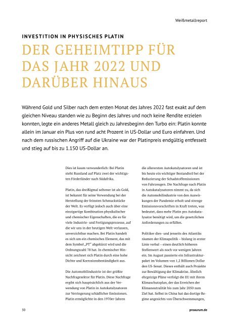 pro aurum Magazin 01/2022
