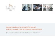 Bayern_Consult: Maßgeschneiderte Unterstützung bei Portfolio-Analysen im Transaktionsprozess