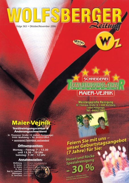 Kulinarischer Herbst - Wolfsberger Zeitung - Das Regionalmagazin ...