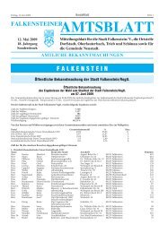 AMTSBLATT - Stadt Falkenstein im Vogtland