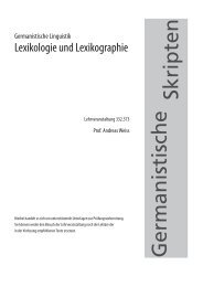 Lexikologie und Lexikographie