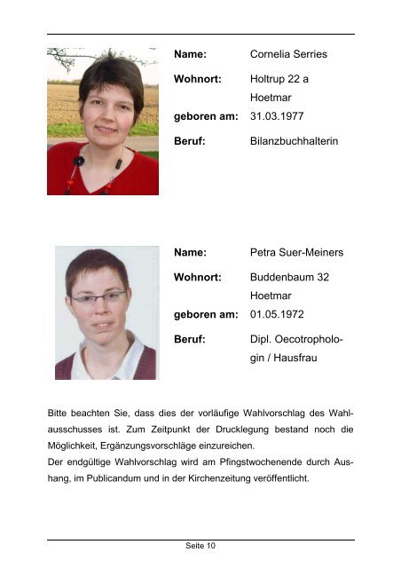 Pfarrbrief - Unsere Kandidaten - Kath. Kirchengemeinde St ...
