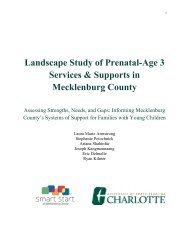 Landscape Study of Prenatal-Age 3 Services and Supports in Mecklenburg County