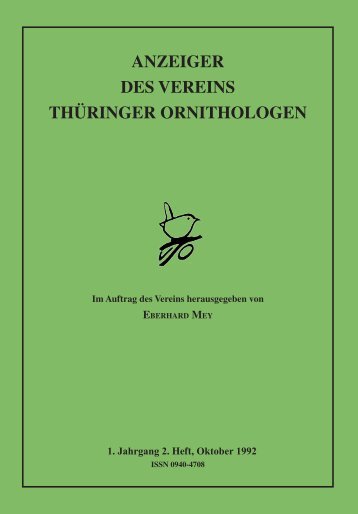 anzeiger des vereins thüringer ornithologen - Verein Thüringer ...