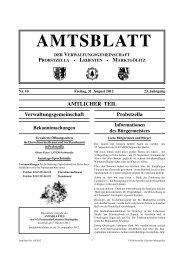 AMTSBLATT - Verwaltungsgemeinschaft Probstzella-Lehesten