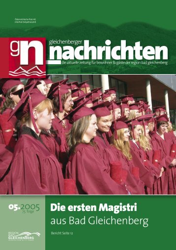Die ersten Magistri aus Bad Gleichenberg - Gleichenberger ...