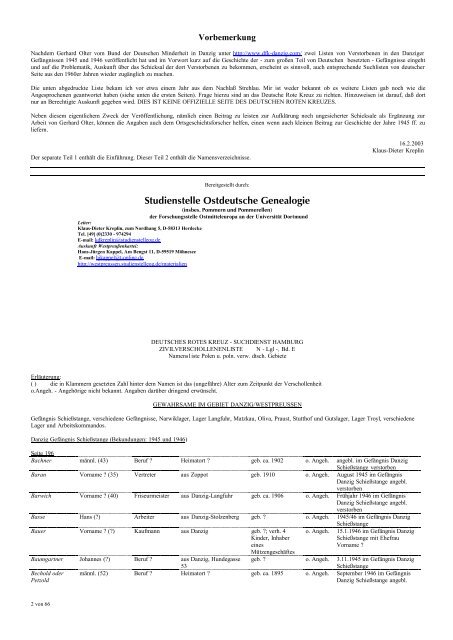 PDF-Version - Studienstelle Ostdeutsche Genealogie