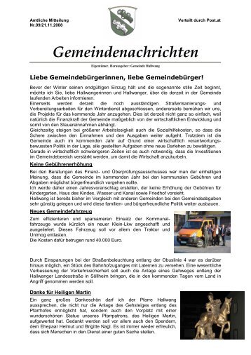 Gemeindenachrichten - Hallwang