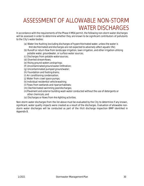 Red Oak Stormwater Management Plan - Mar 2022