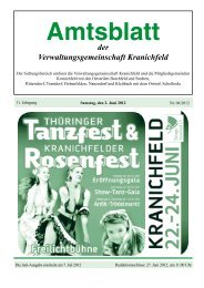 Amtsblatt der Verwaltungsgemeinschaft Kranichfeld