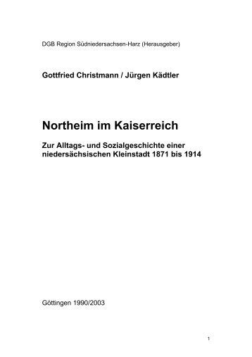 Northeim im Kaiserreich - DGB Südniedersachsen-Harz