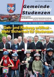 Gemeinde NACHRICHTEN Studenzen