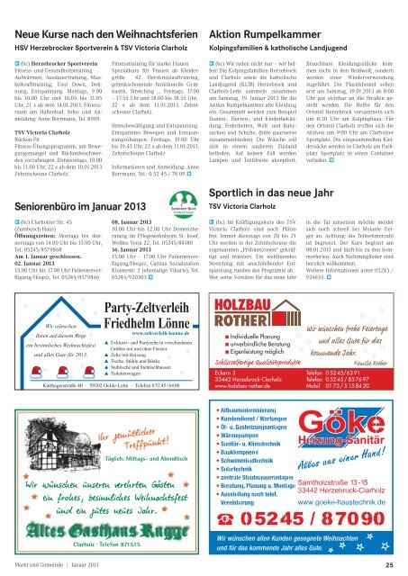 Januar 2013 - Gewerbeverein Herzebrock-Clarholz