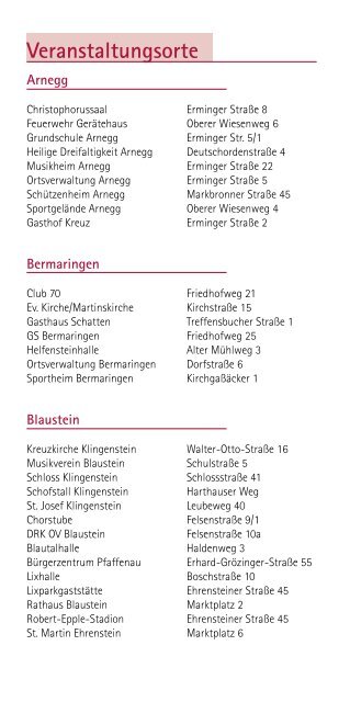 Veranstaltungskalender 2012 - Blaustein