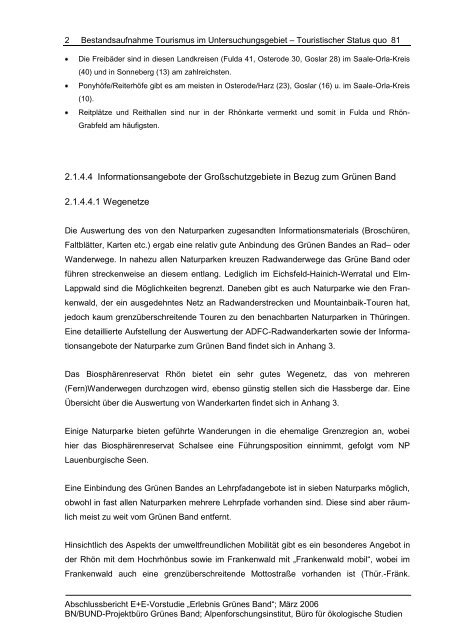 Abschlussbericht - Alpenforschungsinstitut