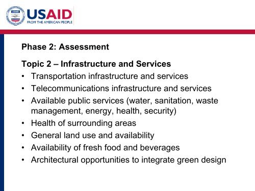 Phase 2: Assessment - (PDF, 101 mb) - USAID