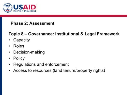 Phase 2: Assessment - (PDF, 101 mb) - USAID