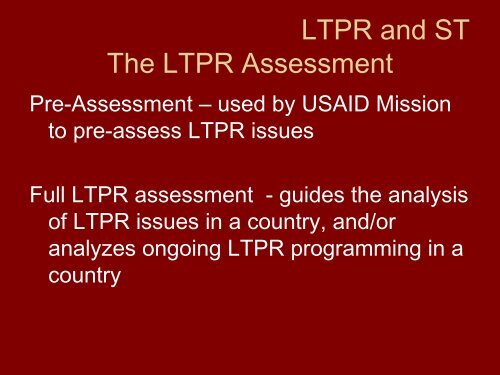 Phase 2: Assessment - (PDF, 101 mb) - USAID