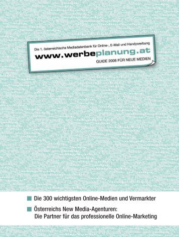 Werbeplanung.at:Guide 2006 - Medienwirtschaft.at