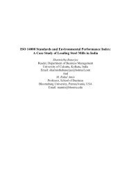 ISO 14000 Standards and Environmental Performance Index: A ...