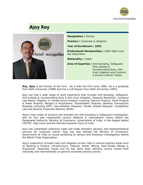 Ajoy Roy - iiclam