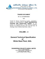 4 General Technical Specification of Bhilai Steel Plant, SAIL ...