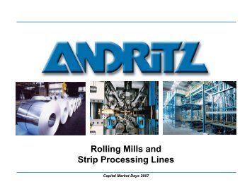 Rolling Mills and Strip Processing Lines