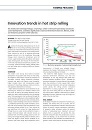 Innovation trends in hot strip rolling - Millennium Steel