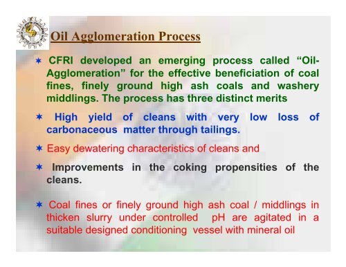 technologies f0r fine coal beneficiation in india - DOE - Fossil Energy