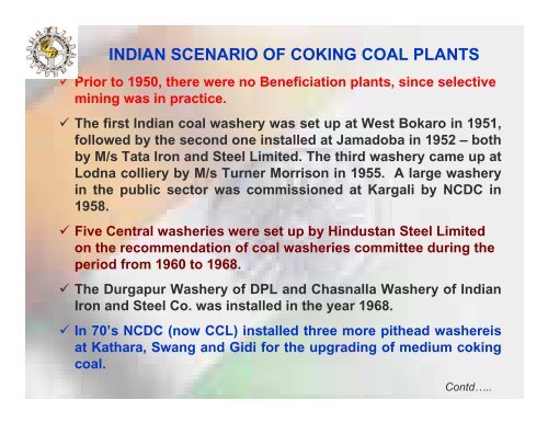 technologies f0r fine coal beneficiation in india - DOE - Fossil Energy