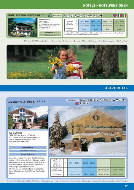 HOTELS • HOTELPENSIONEN HOTEL ALPENBLICK HOTEL ... - Algo