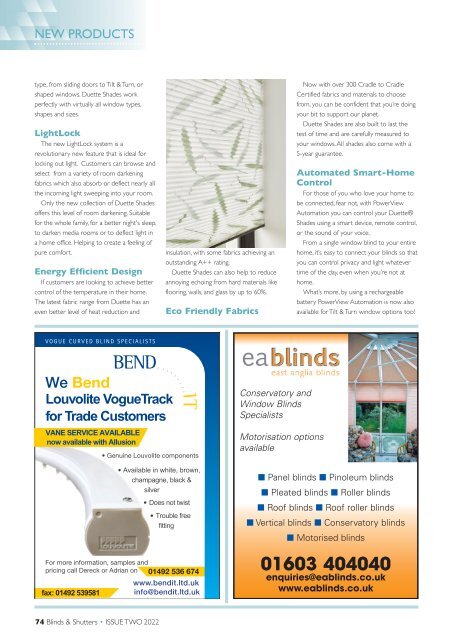 Blinds & Shutters - Issue 2/2022